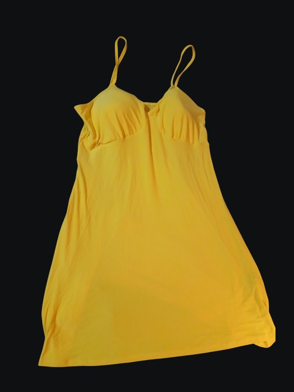 Bright Yellow Spaghetti Strap Slip Dress 1xl New
